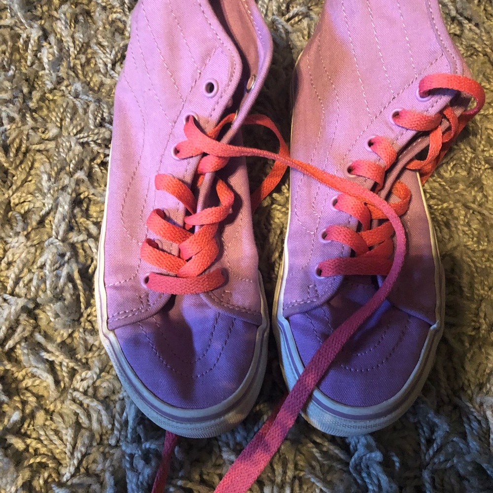 Purple high top vans